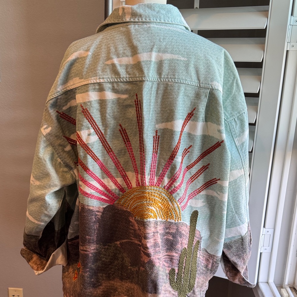 Bdg Multicolor Utility Jacket With Cactus Design View 5